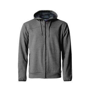 Clique Mens Ottawa Melange Full Zip Hoodie / Grey Melange